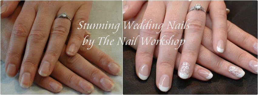 Before and After Gel II French Wedding Nails